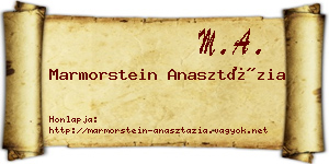 Marmorstein Anasztázia névjegykártya